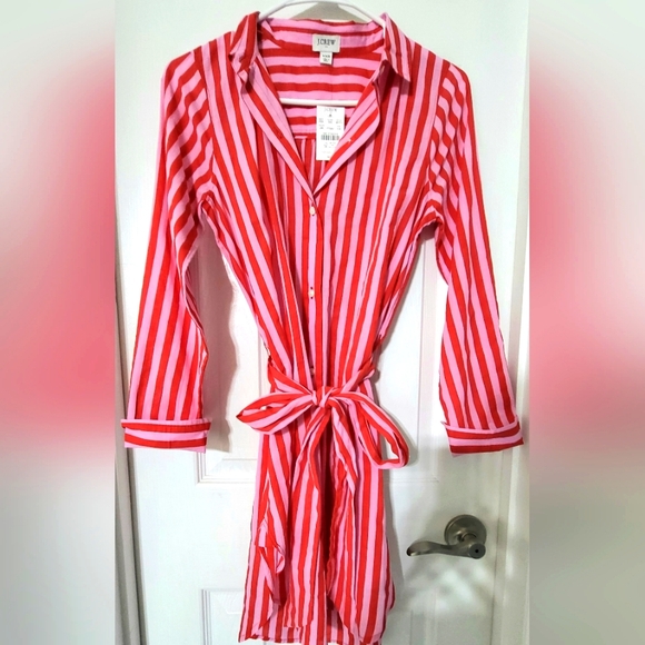 NWT JCREW Pink Preppy Swimsuit Coverup Size XXS - Picture 3 of 4